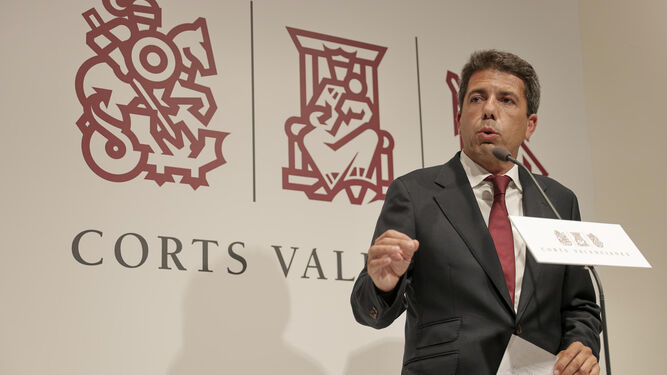Carlos Mazón, líder del PP valenciano, anunciado el acuerdo con Vox para cogobernar la Generalitat.
