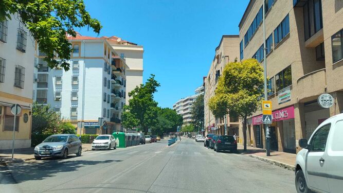 La avenida de Méjico de Jerez, este sábado.
