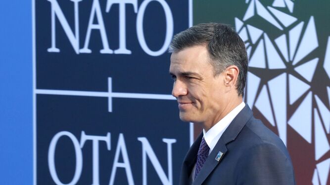 Pedro Sánchez, en la cumbre de la OTAN.