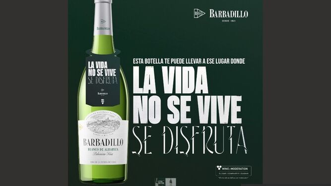 Cartel de la promoción de verano de Barbadillo Blanco de Albariza.