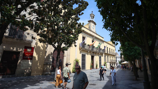 La fachada del Ayuntamiento de Jerez