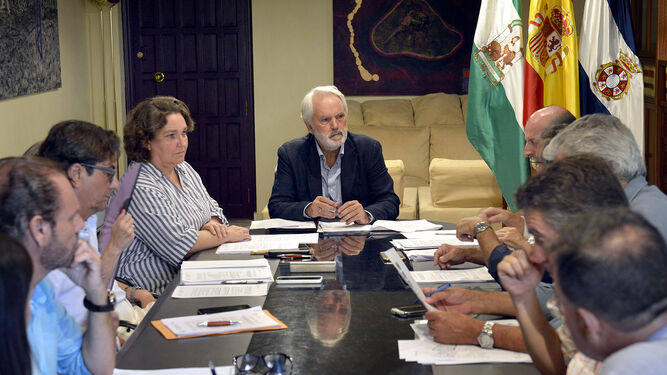 Un momento de la reunión de la Comisión de Patrimonio de Jerez.