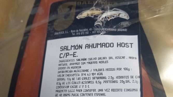 Consumo alerta de Listeria monocytogenes en un lote de salmón ahumado
