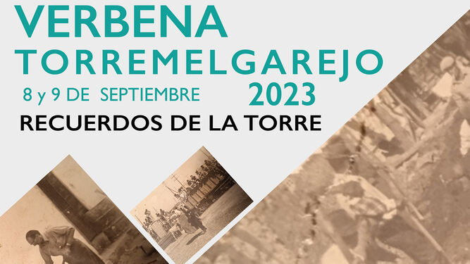 Detalle del cartel anunciador de la verbena de Torremelgarejo.