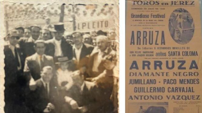 Carlos Arruza, arropado por jerezanos, en una de sus visitas a la ciudad.