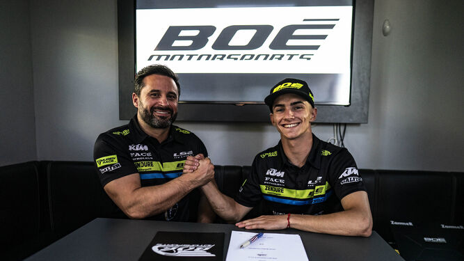 David Muñoz, feliz tras asegurarse su continuidad en el BOÉ Motorsports para 2024.