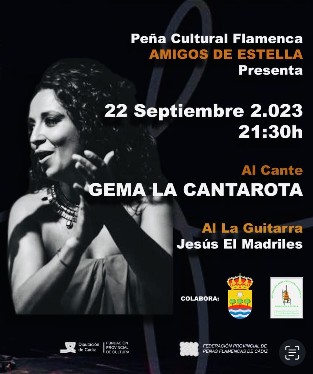 22 de Septiembre: Gema 'La Cantarota', en la Pe&ntilde;a Amigos de Estella