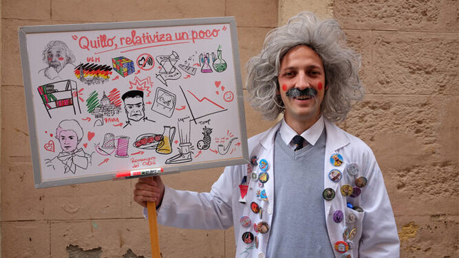 La vida de Albert Einstein, a través de un romancero de carnaval.