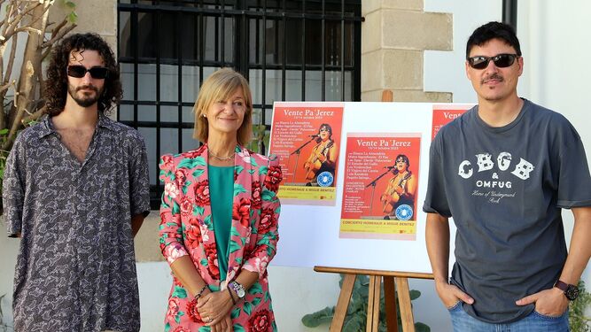 Paquito Salvaje, Carmen Pina y Miguel Benítez, en la presentación del Festival ‘Vente pa’Jerez’