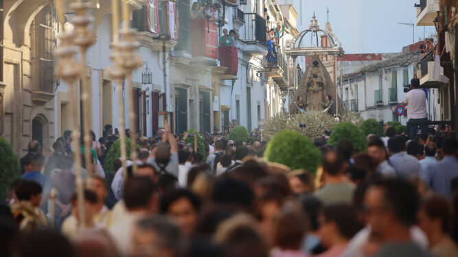 Imagen de la procesión de la Patrona del pasado domingo.