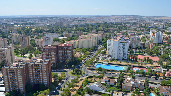 Imagen aérea de la zona noroeste de Jerez.
