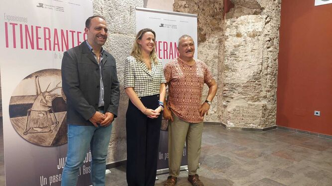 Mario Casillas, Vanesa Beltrán y Juan Candón, en la exposición 'Un paseo por El Bosco'.