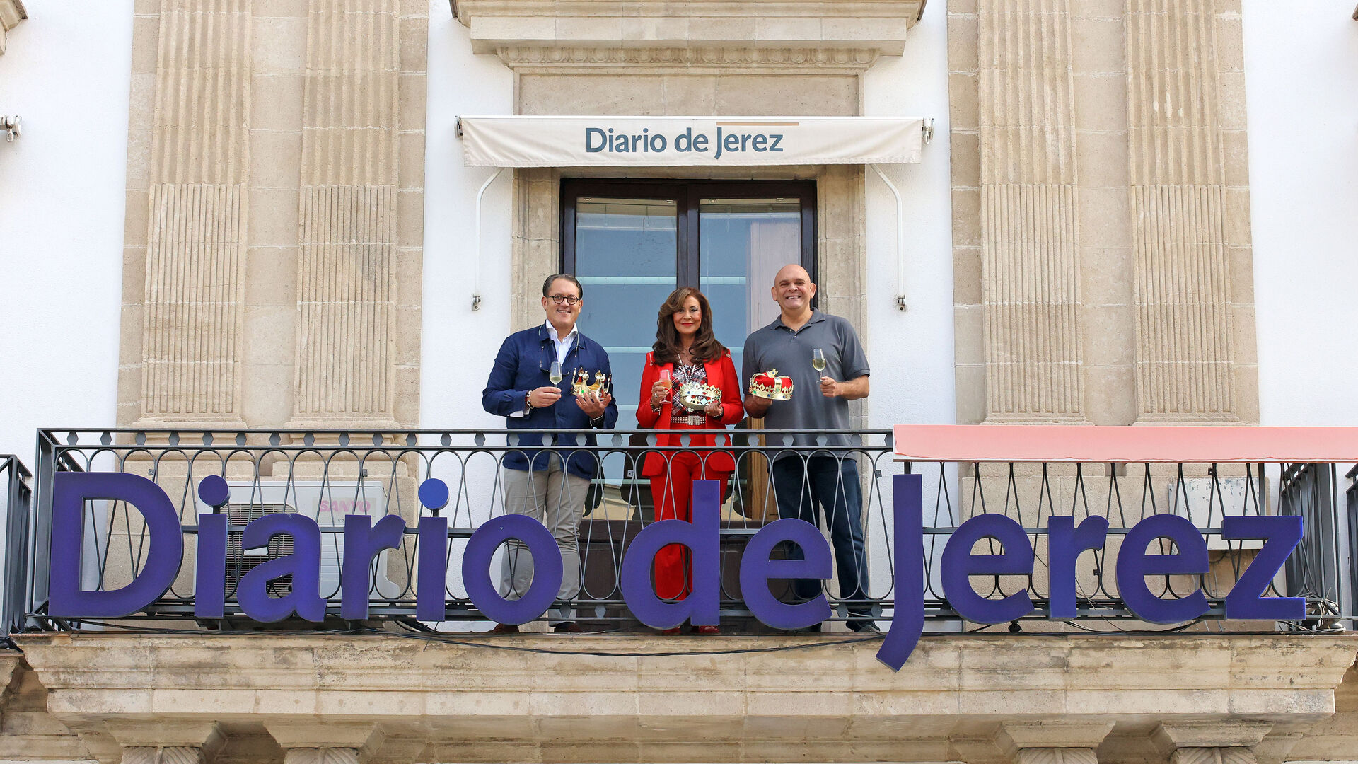 Visita de los Reyes Magos de Jerez 2024 al Diario de Jerez