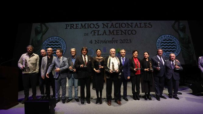 Los galardonados por los Premios Nacionales de Flamenco.