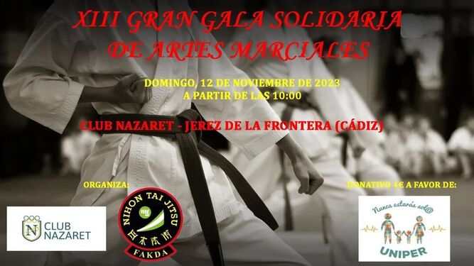 Gala solidaria de artes marciales en beneficio de la asociación Uniper de Jerez.