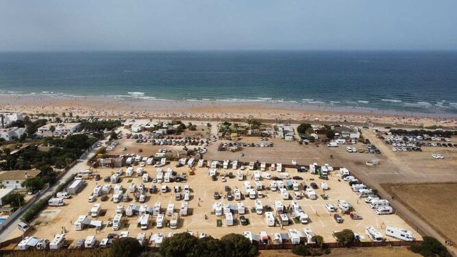 Panorámica del complejo campista El Palmar Beach