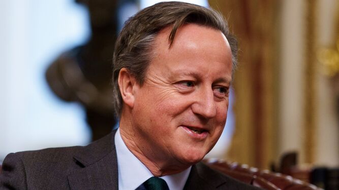 El ministro de Exteriores y ex primer ministro de Reino Unido, David Cameron.