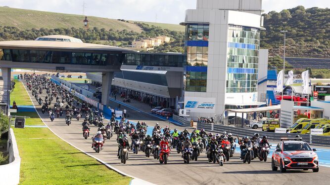 Imagen de otra actividad solidaria reciente en el Circuito de Jerez