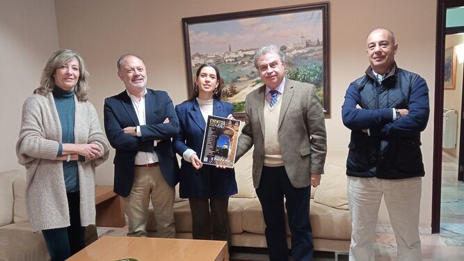 Un instante de la reunión entre los responsables de Iberia y del Ayuntamiento de Jerez