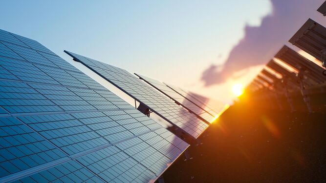 Imagen de una planta solar fotovoltaica.