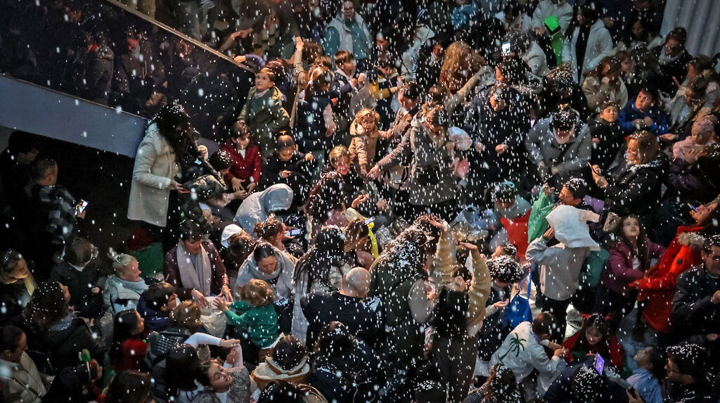 Nieve en el C.C. Los Cisnes de Jerez