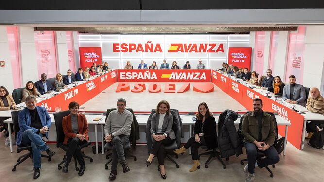 Reunión de la Ejecutiva Federal del PSOE, la semana pasada.