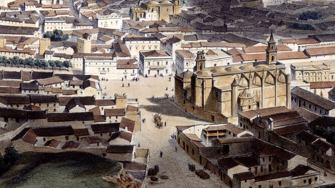 Vista de Jerez de la Frontera de Alfred Guesdon, publicada en París en 1855.