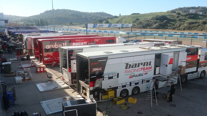 El Circuito de Jerez ya está preparado para los test de este miércoles y jueves.