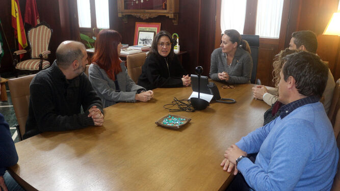 Reunión de Esther Gil con el equipo de Gobierno de Puerto Real