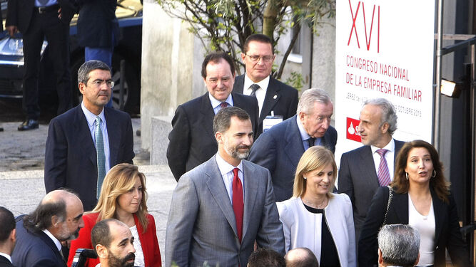 Felipe VI (entonces Príncipe de Asturas) junto a María José García-Pelayo, en 2013 en Jerez.