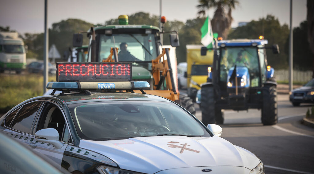 Jerez colapsado por la protesta de agricultores y ganaderos
