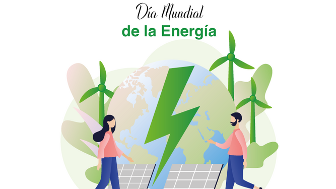 Cartel promocional de Covirán sobre el Día Mundial de la Energía