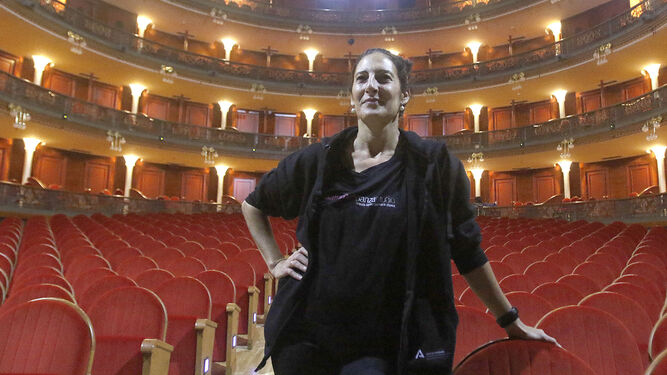 Úrsula López, hoy en el Teatro Villamarta.
