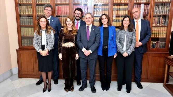 Francisco Marín Castán, presidente del Tribunal Supremo, este jueves en el Colegio de Abogados de Jerez.
