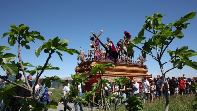Imagen del año pasado de la Hermandad de la Entrega durante la procesión del Sábado de Pasión