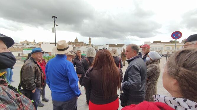 Turistas de visita en la ciudad durante el Festival de Jerez.