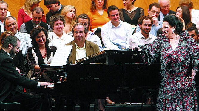 Un momento de la actuación de Montserrat Caballé en el Villamarta, en 2006, por el X aniversario del teatro.