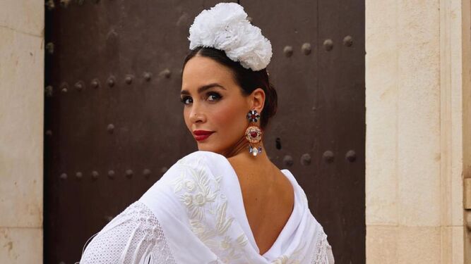 Rocío Osorno vestida de flamenca