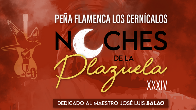 Detalle del cartel del Ciclo Noches de la Plazuela de la Peña Flamenca Los Cernícalos.
