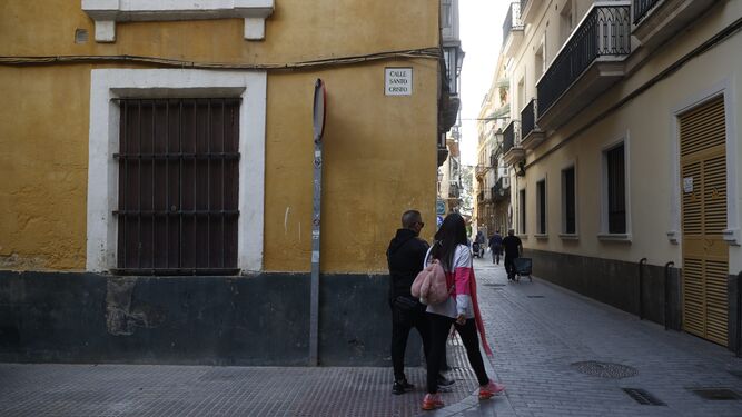La calle Santo Cristo, en Cádiz.